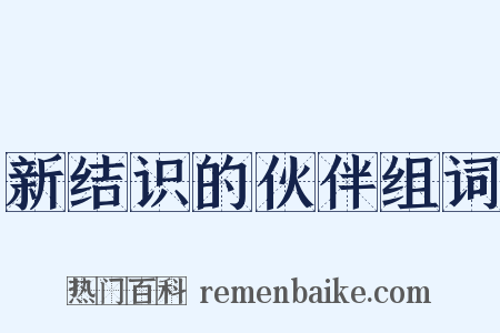 新结识的伙伴组词是什么意思的图片